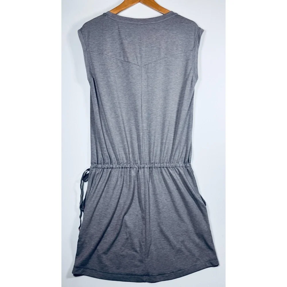 Indygena Indyeva Dress Medium Gray Lyocell Blend Stretch Performance Travel